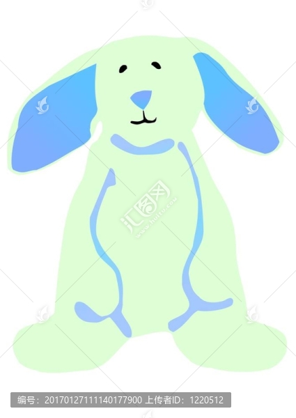 藍色的復活節(jié)兔子