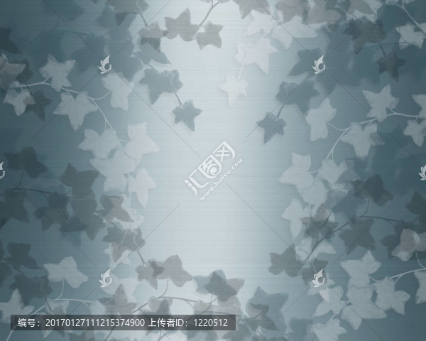 常春藤在藍綠色緞面背景