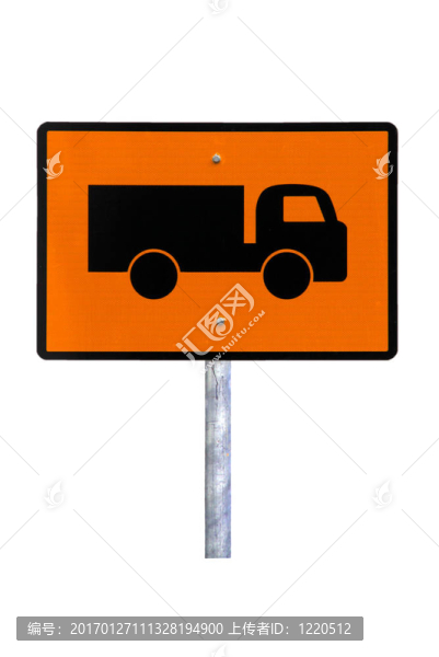 卡車警告標(biāo)志-目前澳大利亞道路標(biāo)志（反射）-孤立White