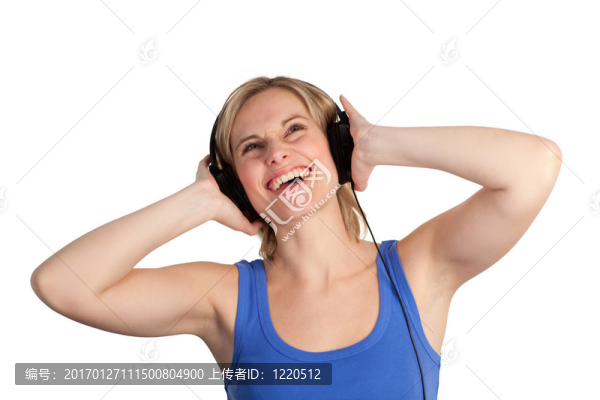 女人聽音樂是快樂的