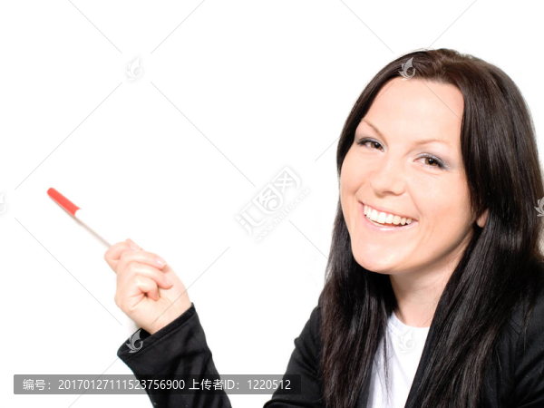 女商人在標記的白板