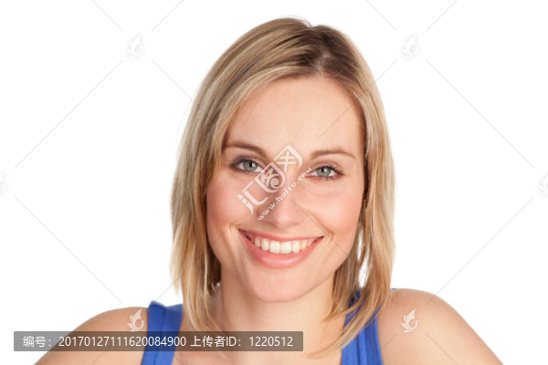 美麗的模特微笑的相機(jī)