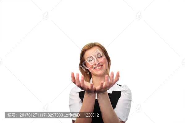 她握著她的手
