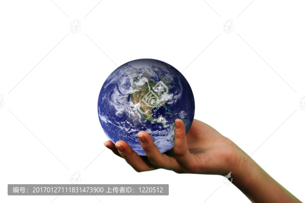 生意的女人舉著一個地球-地球的nasa.0rg客套包裝形象