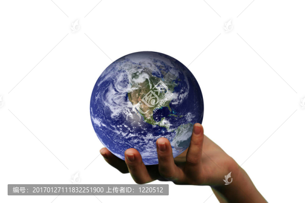 生意的女人舉著一個地球-地球的nasa.0rg客套包裝形象
