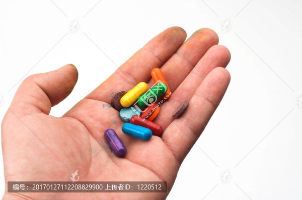 彩色藥丸