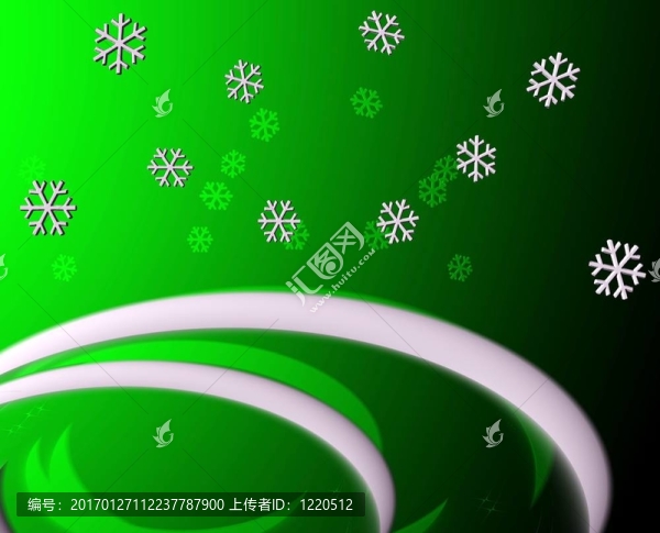 綠色雪片和漂移