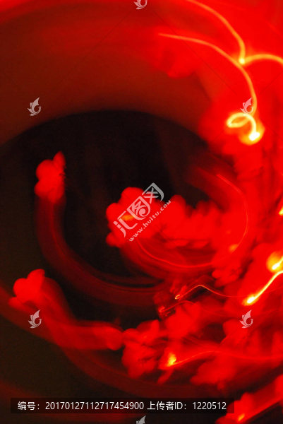 紅色的桃花燈
