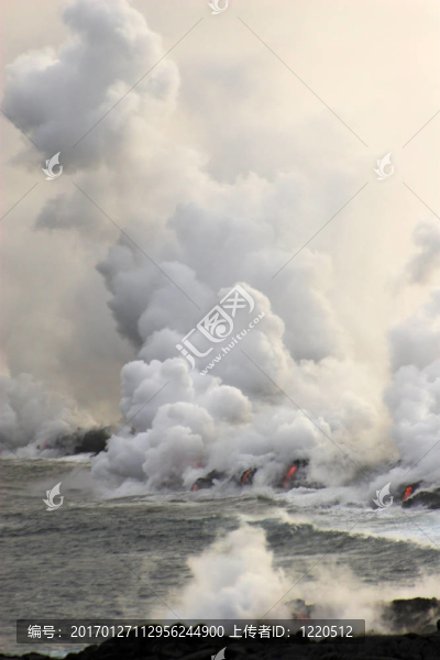 熔巖流入海洋