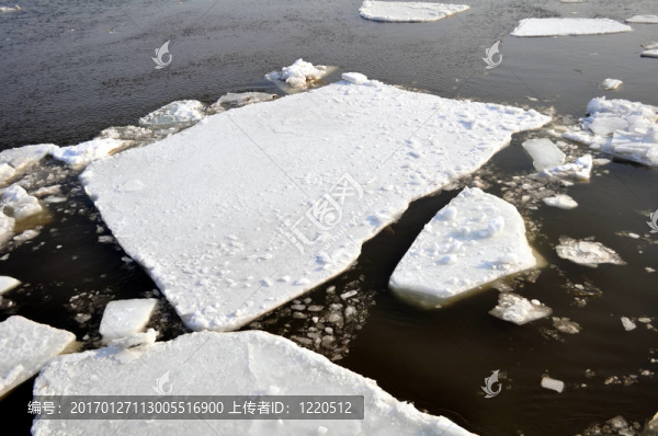 河流中的冰塊