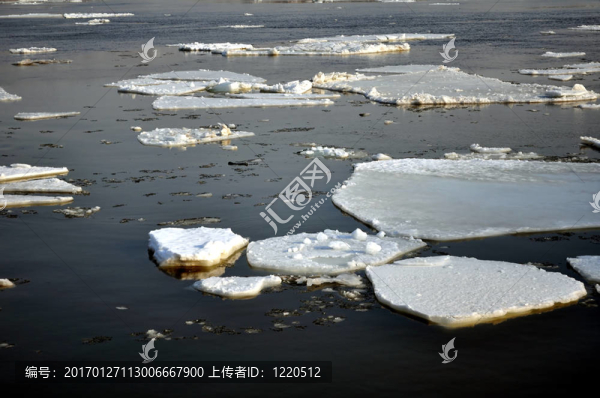 河流中的冰塊