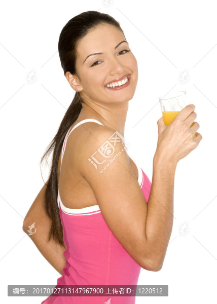 女人和果汁