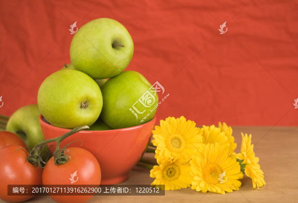 紅色；黃色；綠色健康的生活