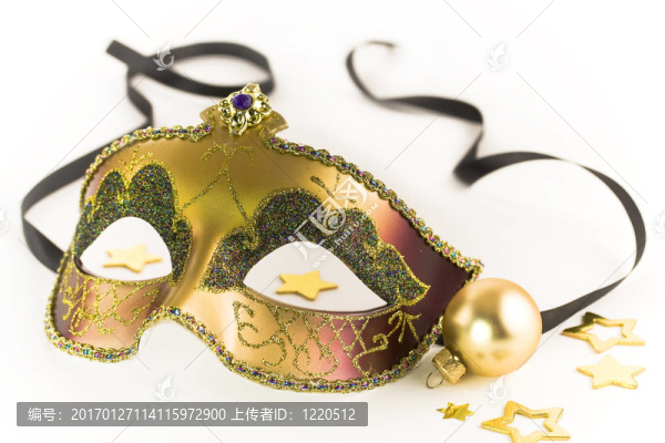 狂歡節(jié)面具和圣誕裝飾