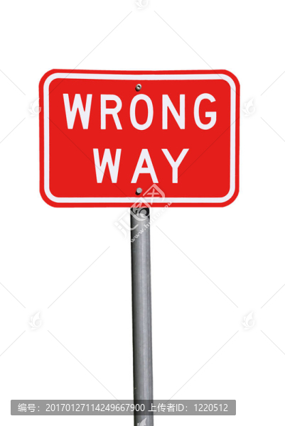 錯(cuò)誤的交通標(biāo)志-目前澳大利亞道路標(biāo)志；孤立的白色