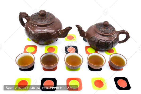 紫砂壺和杯子