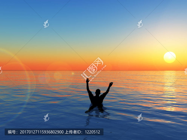 溺水的男子
