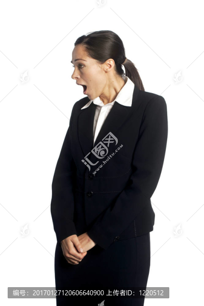 震驚的女商人