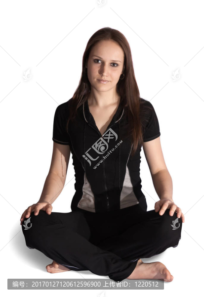 女人做瑜伽
