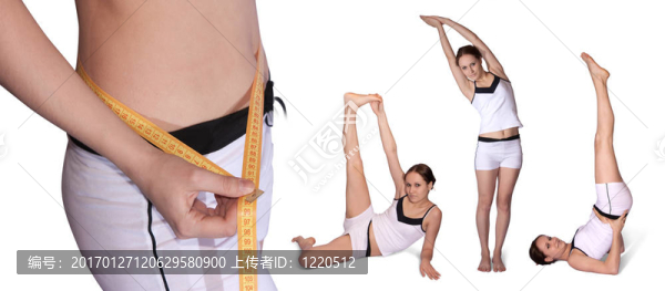 測(cè)量腰圍的女孩