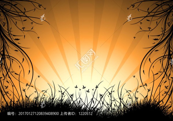 抽象自然日落背景