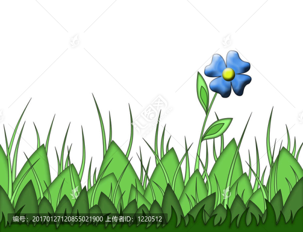 綠色草本植物插圖