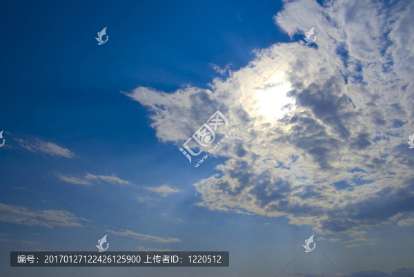 美麗的天空和明亮的陽(yáng)光。黑海；俄羅斯。