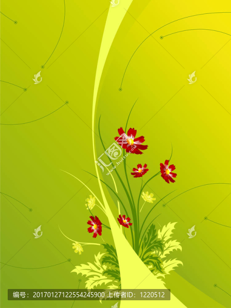 抽象背景與Flowers