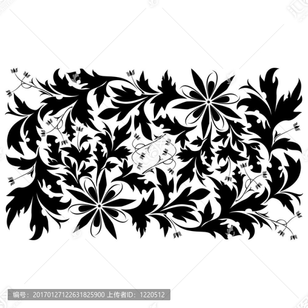 孤立的抽象的花朵