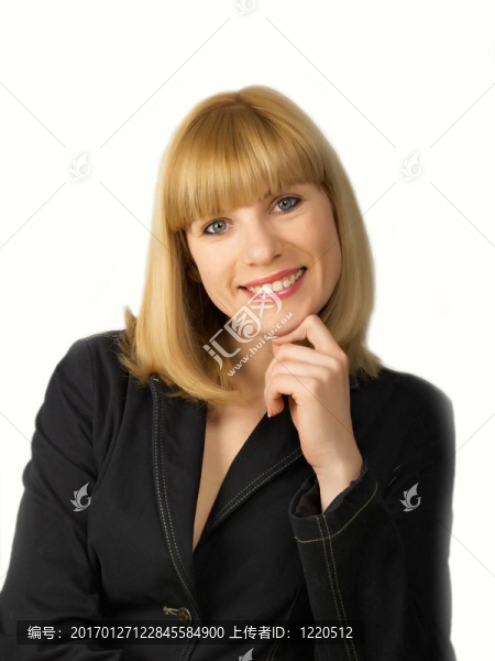 這位年輕漂亮的女商人的肖像