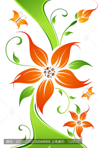 蝴蝶背景花