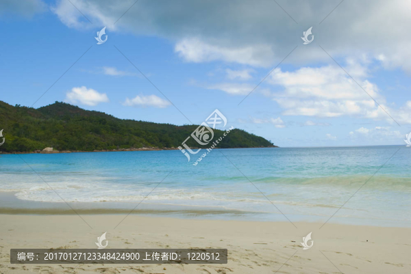 安斯拉齊奧大區(qū)海灘。塞舌爾海景。普拉蘭島