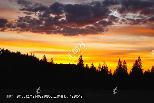 加利福尼亞北部的日落