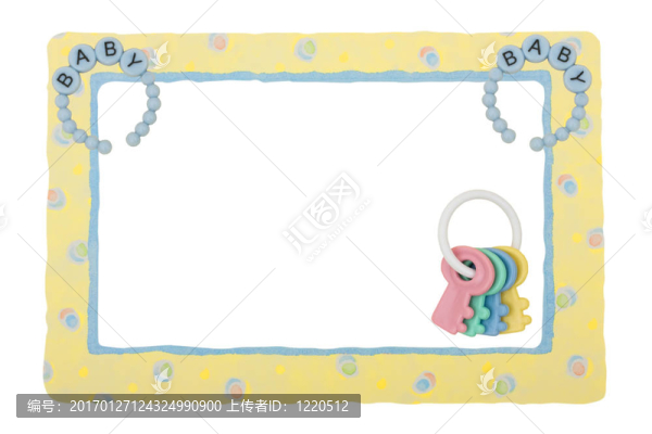 嬰兒黃色圖案的邊框