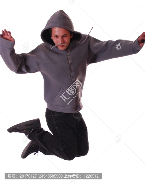 年輕的男舞者跳