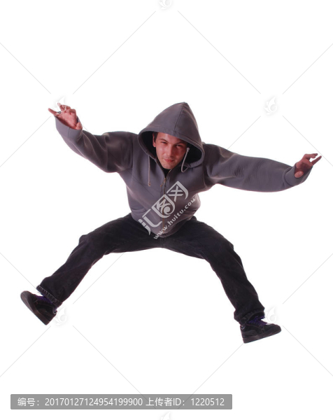 年輕的男舞者跳