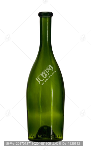 一瓶綠色玻璃酒瓶