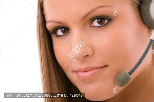 客戶代表的女孩