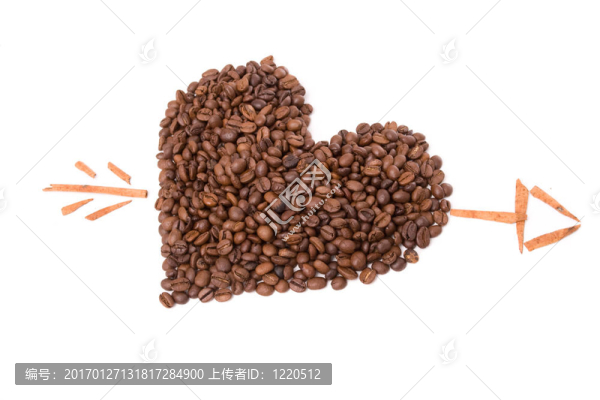 由咖啡豆制成的心臟