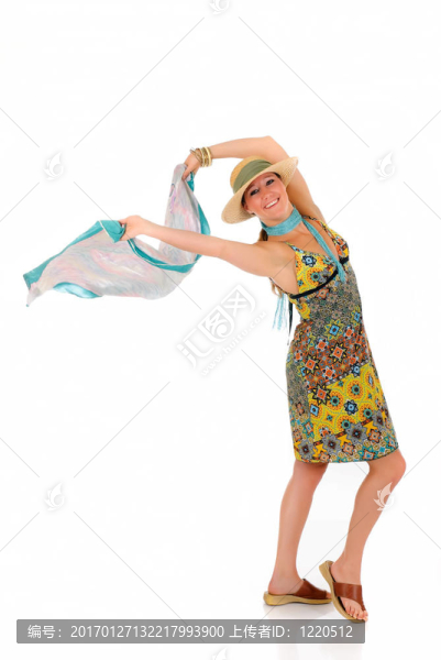 女子夏季服裝圍巾