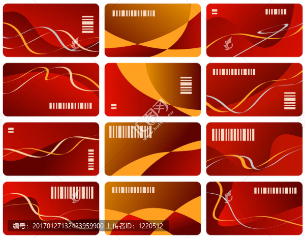 十二紅黃色名片