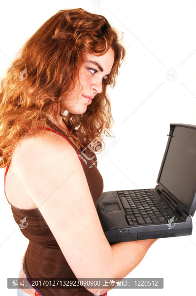 女生用的筆記本電腦。