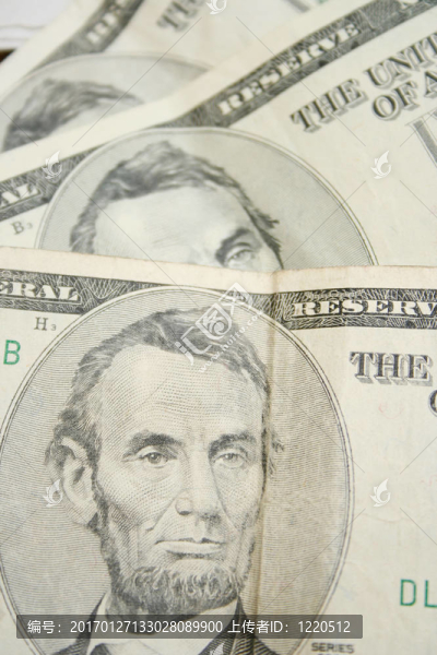 五美元的鈔票