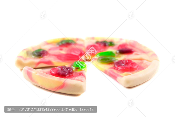 膠粘的披薩