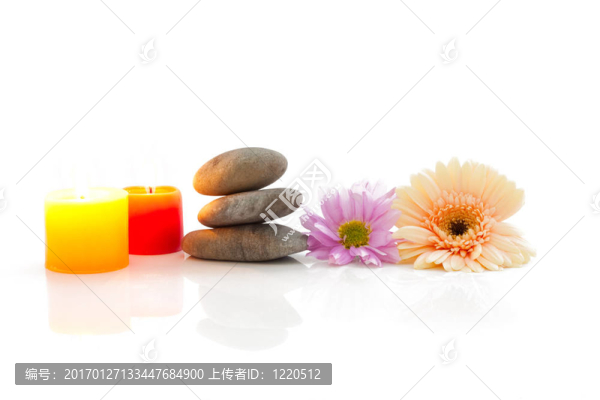 Flowers；蠟燭；石頭——主題