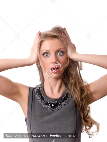 震驚金發(fā)女看著你孤立