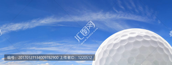 高爾夫球和天空