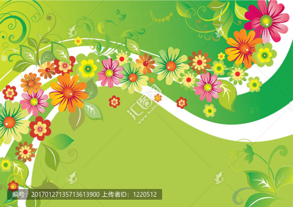 波浪上的花