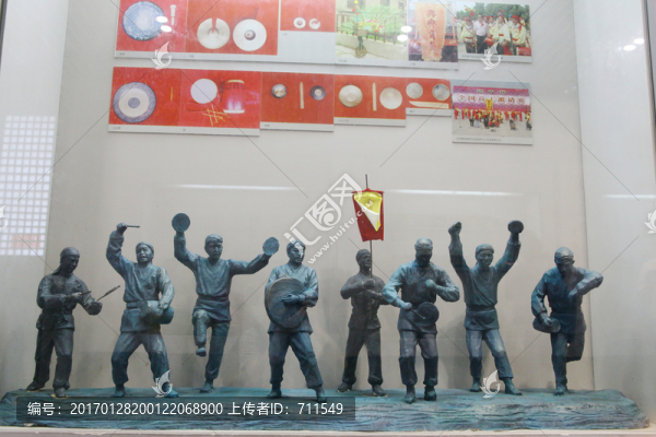 壽州鑼鼓表演場景雕塑