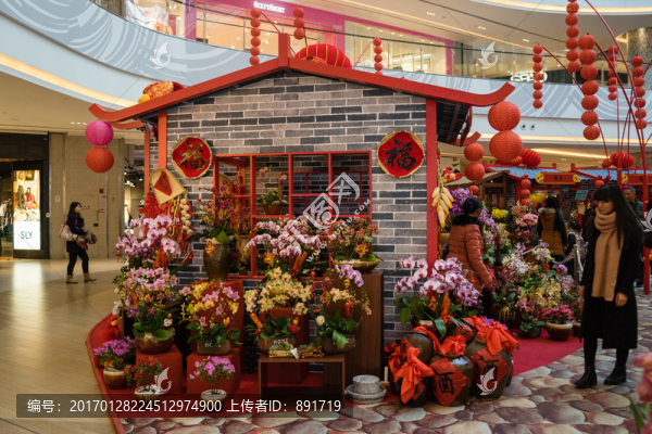 春節(jié)花市,廟會(huì)